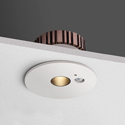 HMAKGG LED Einbaustrahler mit Bewegungsmelder, 7W Flach Einbauleuchten Warmweiß 3000K Deckenspots Deckenstrahler, 4m Reichweite 120° Sensor Lampe Deckenlampe Innen für Flur Treppen Balkon