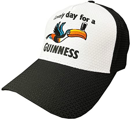 Traditional Craft Guinness Baseballkappe für Herren Irland Mütze, schwarz und weiß, Einheitsgröße