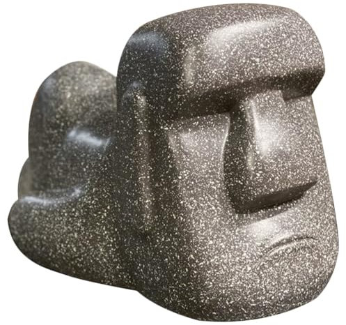Cabilock Kasten Kreative Taschentuchbox Serviettenhalter Moai Serviettenschachteln Organisator Für Kosmetiktücher Lustige Kopfstatue Osterinsel Kosmetiktuchhalter Schminktisch Harz Gewebe
