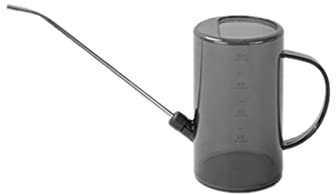 Capacidad De 1 L Regadera Plantas De Interior,Regadera, Regadera De Jard¨ªn Completamente Transparente, Regadera De Flores De PP Duradera con Ca?o Largo para Plantas De Interior De Jard¨ªn(Gray)