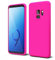 für Samsung Galaxy S9 Silikon Case mit Kameraschutz, Ultra Dünn Bunt Handyhülle Mädchen, Einfarbig Handy Hülle Slim Schutzhülle, Matt TPU Weich Gummi Glatt Silikonhülle Bumper, Neon Pink