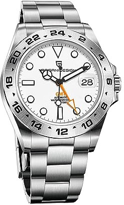 Pagani Design GMT Uhren für Männer Automatik-Armbanduhr Edelstahl Saphirglas Mechanische Uhr