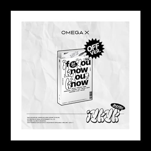 OMEGA X IYKYK 3rd Mini Album CD+Photobook+Bill paper+Photocard+Folding poster on pack+Sticker+Unit photocard+Tracking Sealed (OFF Version)