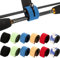 TAIXING 12 Pcs Angelrute Gürtel, Mixed Color Angelrute Klettverschluss Einstellbar Neopren Angelrutenriemen, Elastisches Angel Rutenbänder für Feste Angelruten Gear Strap Spinnrute Meer Rute Feeder