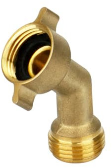 SAQXK 1 x Wohnmobil-Ansaugschlauch-Armaturen aus Messing, 45-Grad-Wasserschlauch-Adapter eliminiert Stress und Belastung auf Wohnmobil-Wasserschlauch, 1,9 cm FHT x 1,9 cm MHT