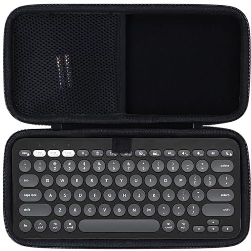 Lebakort Duro Viaggio Caso Custodia per Logitech Pebble Keys 2 K380s Tastiera Bluetooth (Nero)