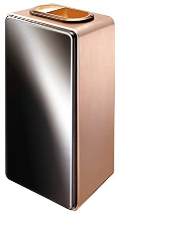 Poubelle extérieure Poubelle en acier inoxydable avec couvercle, poubelle commerciale à dessus ouvert, conteneur de déchets en métal d'intérieur moderne, cendrier sur pied, poubelle