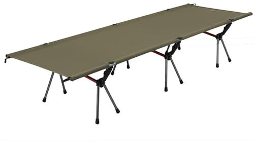 OYWEHECE Folding Bed Ultra Light Folding Camping Cot Outdoor Camp Bed Portable Field Camping Aluminum Alloy Single Lunch Break Folding Bed,A
