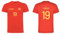Camiseta Personalizada España | Regalos Originales | Regalo Original para Aficionados del Futbol | Camiseta Unisex España (FR/ES, Letras, L, Regular, Regular, Rojo, Hombre)
