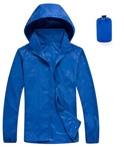 Veste Imperméable Femme avec Capuche Manches Longues Manteau De Pluie Femme Courte Coupe Vent Zippé Pour Sport Voyage Camping Randonnée Veste Légère Femme Cyclisme Camping Activité en Plein Air