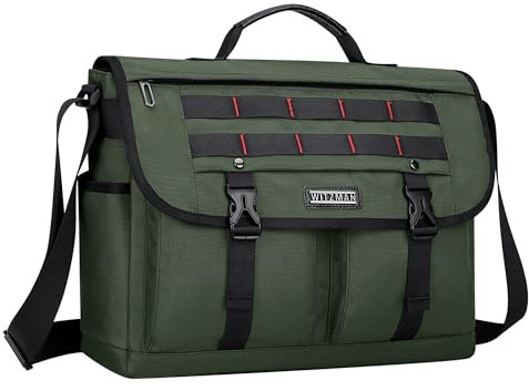 WITZMAN Messenger Bag Herren UmhäNgetasche Nylon Lässige Schultertasche Herren Groß Crossbody Bag für Geschäftsreisen (B701 Armeegrün)