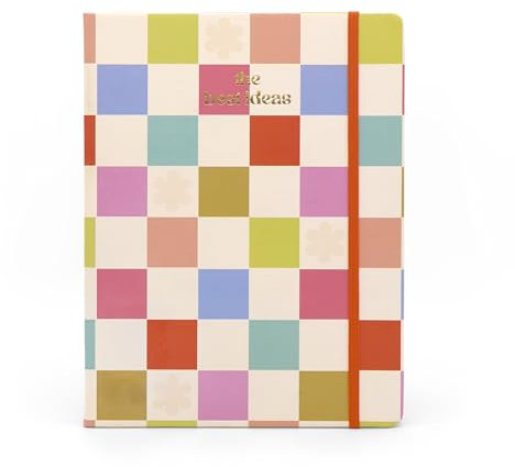 Robert Frederick Tagebuch-Notizbuch, Regenbogenkaro, B5-Design