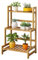YYW Pflanzenregal - Blumenständer Holz Blumentreppe Pflanzenständer Pflanzenregal Blumenregal aus Bambus Holz Blumen Pflanzen Regal Blumenständer für innen draußen (4 layers-80 long)