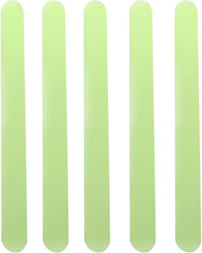 Gammaeon 5Pcs Glow in Dark Anti Slip Tape, Anti Slip Traction Treads, Grip Strips Non Slip Ladder Stickers for Stairs Grip Tape Adhesive Staircases Nonslip Strips