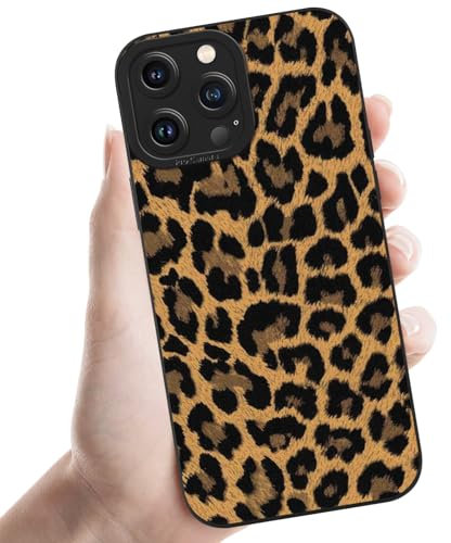 Phoona Leopard Print Case for iphone 13 Pro Max 6,7,Cute Aesthetic Design Silicone Soft cheetah print Pattern Phone Cover for Girls, Preppy Shockproof Protective Case for Women