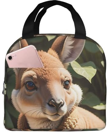 SXOOGE Funny for Kangaroo Zoo Lunch Bag for Women Men Insulated Lunch Box for Work/Picnic/Travel Reusable Durable Lunch Box