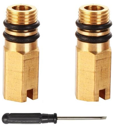 Alriedy 2 Stück Blindstopfen Wasserhahn Messing Blindstopfen M10 Wasserdichte Verschlusskappen Für Kalt- & Warmwasseranschlüsse Kompatibel Mit Küchen- & Badezimmerarmaturen (10mm Gewinde)