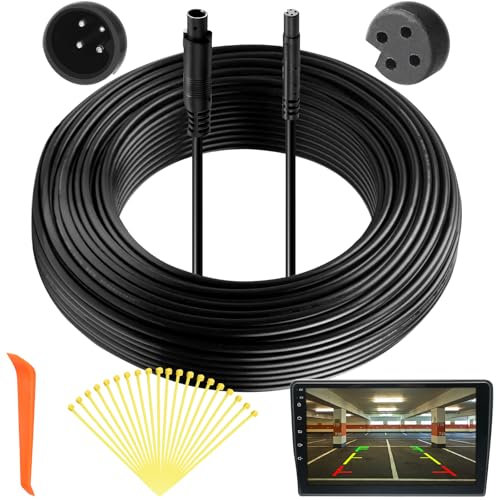 6M Cavo Prolunga Dash Cam 4Pin con 20 Fascette e 1 Strumento Cavo Prolunga per Telecamera di Retromarcia per Auto Maschio a Femmina Cavo di Prolunga Registratore di Guida per Camion Camper