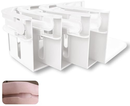 BIOECEUA Bettlakenhalter mit Verschlussstreifen, 4 Stück Laken-Eckenhalter für jedes Spannbettlaken, halten die Laken fest und straff, passend für alle Matratzen (Weiß 4pcs)