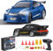 FTJKGH RC Drift Car 1:64 Ferngesteuertes Auto Drift 4WD, 15KM/H Drift rc car, 2.4GHz Mini Rc Auto mit LED-Leuchten, Hindernismodell, Austauschbarer Karosserie für Kinder und Erwachsene ab 6Jahren