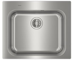 TEKA Fregadero 1 Seno en Acero Inoxidable, Profundidad 167 mm, Válvula Canasta 3½” y Sifón, Cestilla HelixPro, Serie Universe