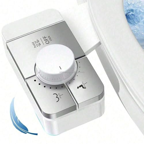 Bidé para WC No Eléctrico - Boquilla Dual de Autolimpieza para Lavado Frontal y Trasero, Accesorio Bide de Fácil Instalación Asiento de Inodoro Rociador de Agua Fria con Presion Ajustable