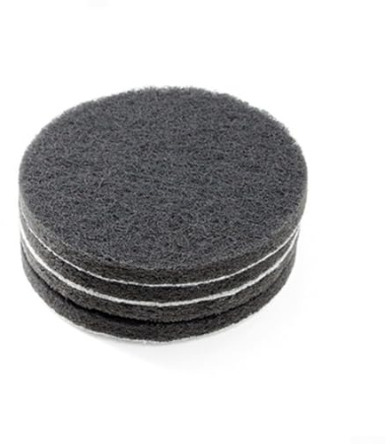 Filteilect Tampons à récurer industriels en nylon pour nettoyage de douches, baignoires, éviers, joints de carrelage compatibles avec plaques de support de 10,2 cm (gris (800#)