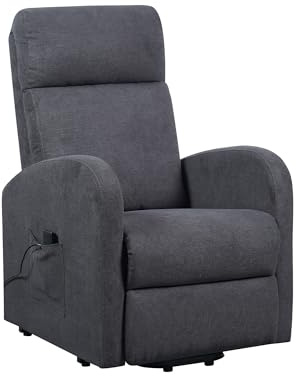 POLTRONE ITALIA Poltrona Relax Elettrica 2 motori, reclinazione indipendente schienale pediera seduta indeformabile elevabile alzapersona anziani disabili Grigio