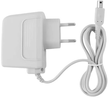 zstg 4,6V 900mA Cargador Compatible con Consolas 3DS 2DS DSi | Cargador para New 3DS XL/New 2DS XL/3DS XL/2DS XL/DSi XL/DSi, Adaptador de Alimentación Portátil con Enchufe EU, 1.2M, Gris