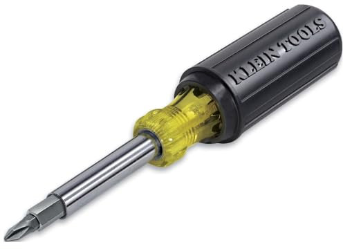 KLEIN TOOLS 32500 Tournevis et tourne-écrous Outil multifonction 11 en 1 Embouts de résistance industrielle Poignée rembourrée Noir