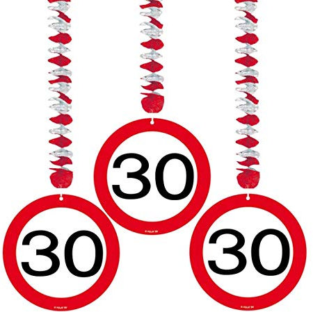 Folat 05129 - Rotorspirale - Verkehrszeichen - 3 STK. - Zahl: 30