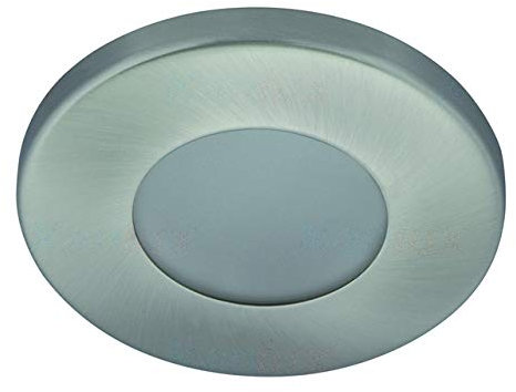 Kanlux 5 'juego redondo Downlight, chapa de acero/Cristal, níquel satinado, 230 V, GU10, IP65