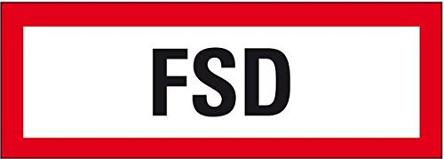 LEMAX® Feuerwehrschild FSD, Folie, selbstklebend, 297x105mm