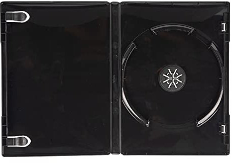 DragonTrading® - 50 custodie per DVD singole, 14 mm, colore nero