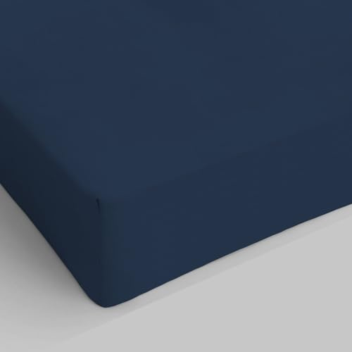Max color Betttuch 25cm Ecke, 100% Baumwolle, dunkel Blau, kleine Doppelte