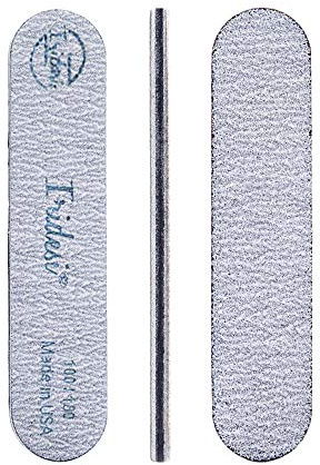 Iridesi Mini Zebra Nail File 100 180 Emery Boards 3.5 Inches Long by .75 Inches Wide Fingernail Filers Per Pack 50