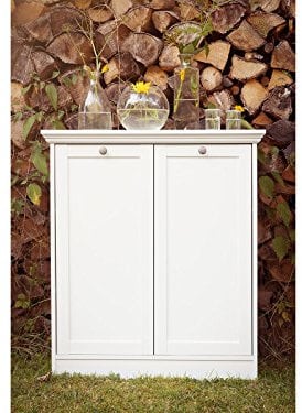 möbelando Kommode Sideboard Highboard Anrichte Standschrank Schrank weiß Landsted I