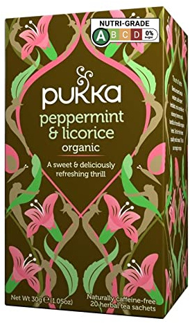 Pukka Herbal AYURVEDA Organic Peppermint & Licorice Tea 20bags (Pack of 1)
