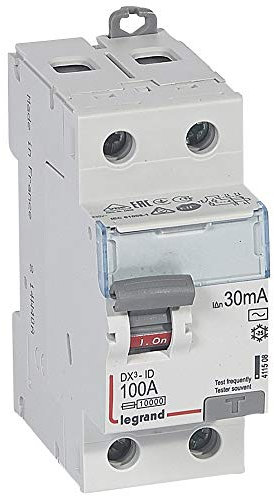 Interrupteur différentiel 2P 230V~ 100A type AC 30mA - 2 modules