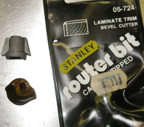 Stanley Router Bit 05-724 Laminate Trim Bevel Cutter, Carbide, NOS USA