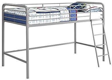 DHP Furniture Midsleeper Bunk Bed Silver/ Grey Single