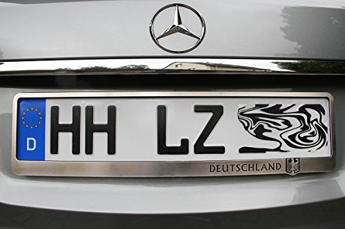 Moto 1x Kennzeichenhalterung Kennzeichenhalter Edelstahl gebürstet Deutschland
