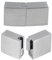 Auroris - Flacher Magnetverschluss aus Edelstahl matt-Optik - Loch: 10x3mm