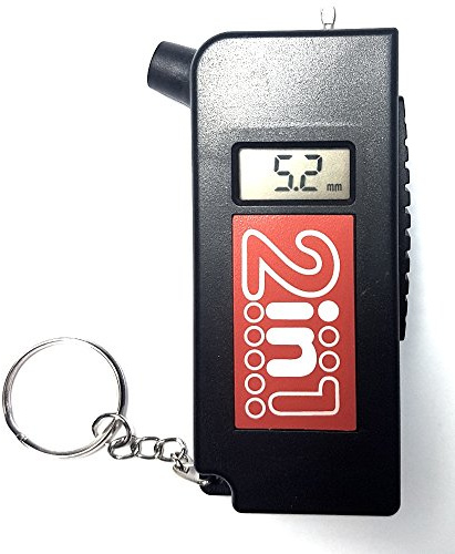 Felgenfactory Digitales Reifenmessgerät Profil und Bar Druck Messgerät Messung 2 in 1