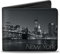 Buckle-Down Herren Geldbörse Bifold New York Brooklyn Bridge Skyline Vegan Leder 10,2 x 8,9 cm, new york, 4.0 x 3.5, Buckle-down Geldbörse, Bifold, New York Brooklyn Bridge Skyline, veganes Leder