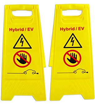 Laser 7521 Hybrid/EV Floor Warning Signs 2pc