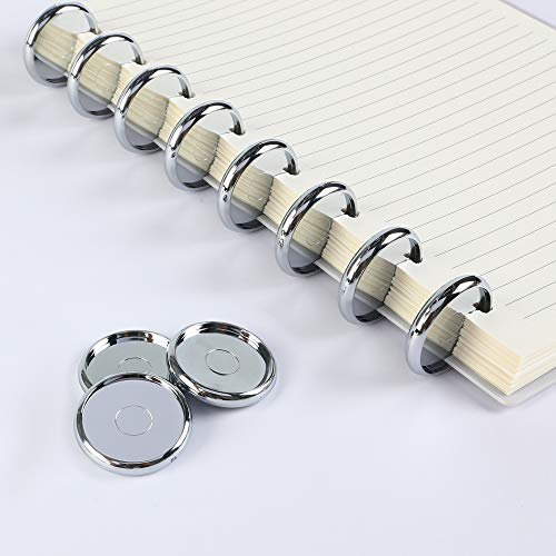 Eagle Discbound Expansion Discs, 2,5 cm, geeignet für anpassbare Discbound Notebooks und Planer, transparent, 11 Stück (Silber)