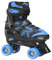 Roces Jungen Quaddy 3.0 Boy Größenverstellbarer Kinder-Rollschuh, Black-Astro Blue, 26/29