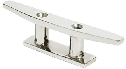 iplusmile Bootsklampe Klampenhaken aus Edelstahl Seilklampe Verbundene Klampe Marine Hardware Dock Klampe 100 Mm 4 Zoll Silber