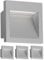 ledscom.de 4 Stück LED Wandeinbauleuchte NOLA, Downlight für außen, IP54, grau matt, 90 x 90mm, warmweiß